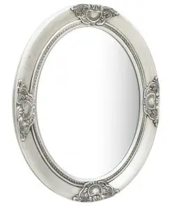 vidaXL Wall Mirror Baroque Style 50×60 cm Silver