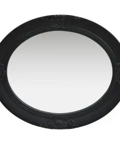 vidaXL Wall Mirror Baroque Style 50×60 cm Black