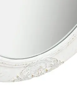 vidaXL Wall Mirror Baroque Style 50×70 cm White