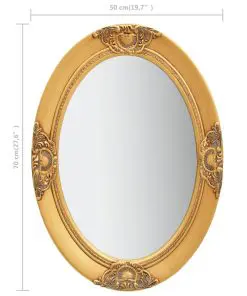 vidaXL Wall Mirror Baroque Style 50×70 cm Gold
