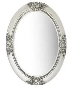 vidaXL Wall Mirror Baroque Style 50×70 cm Silver