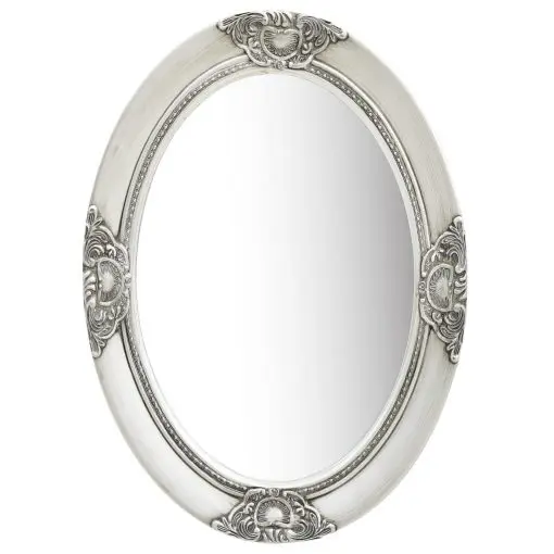 vidaXL Wall Mirror Baroque Style 50×70 cm Silver