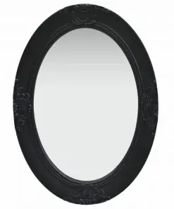 vidaXL Wall Mirror Baroque Style 50×70 cm Black