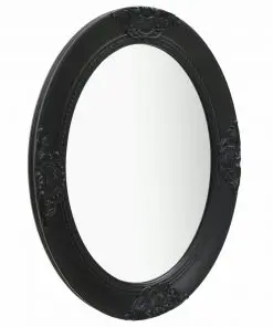 vidaXL Wall Mirror Baroque Style 50×70 cm Black