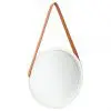 vidaXL Wall Mirror with Strap 40 cm White