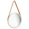 vidaXL Wall Mirror with Strap 40 cm Silver vidaXL Wall Mirror with Strap 40 cm Silver