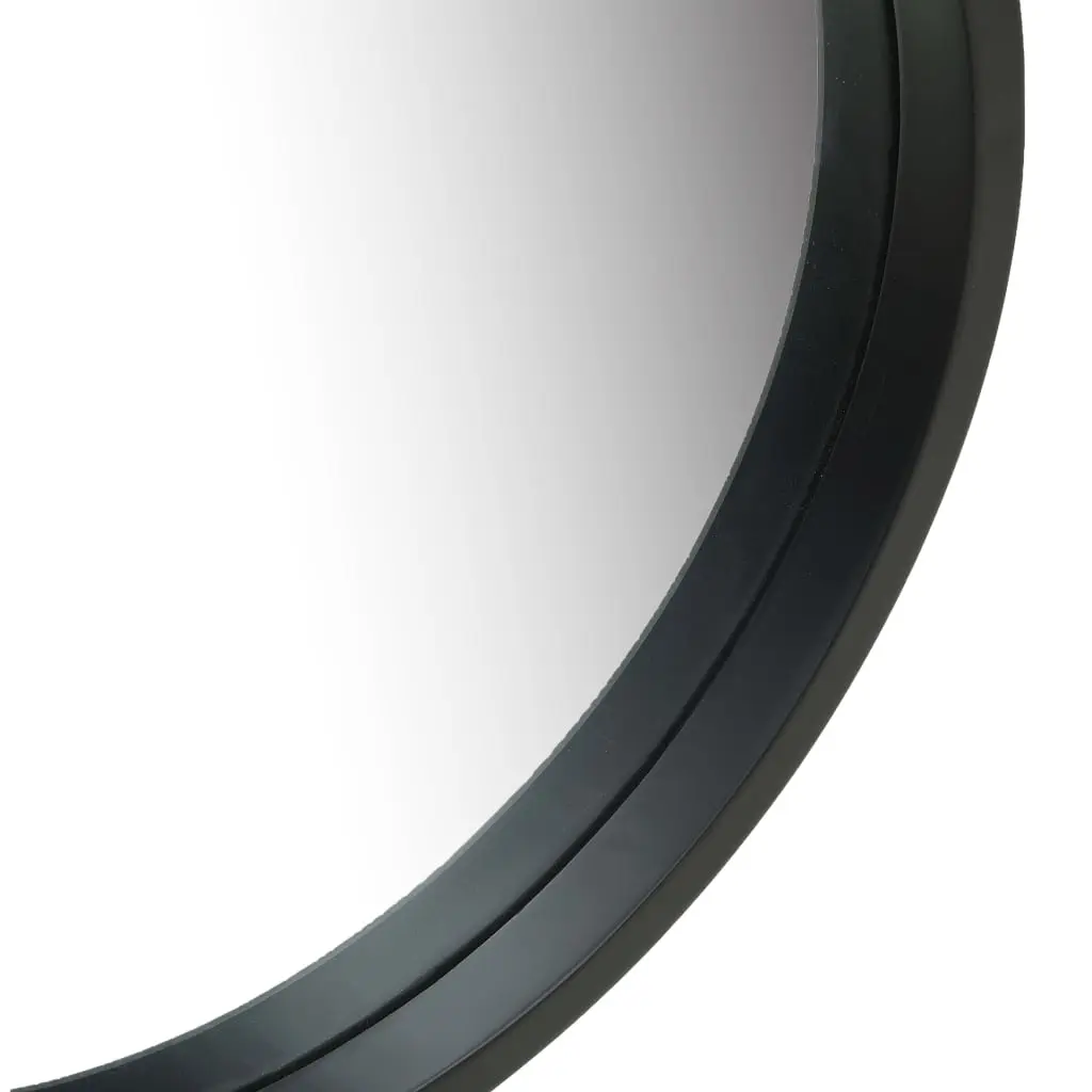 vidaXL Wall Mirror with Strap 40 cm Black