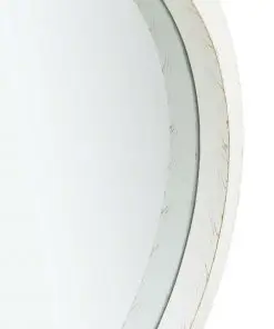 vidaXL Wall Mirror with Strap 50 cm White