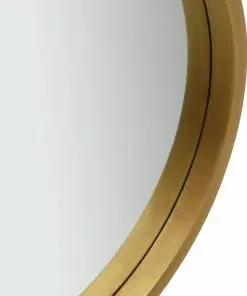 vidaXL Wall Mirror with Strap 50 cm Gold