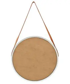 vidaXL Wall Mirror with Strap 50 cm Silver