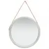 vidaXL Wall Mirror with Strap 60 cm Silver vidaXL Wall Mirror with Strap 60 cm Silver