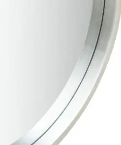 vidaXL Wall Mirror with Strap 60 cm Silver