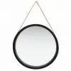 vidaXL Wall Mirror with Strap 60 cm Black vidaXL Wall Mirror with Strap 60 cm Black