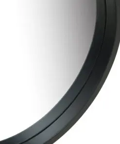 vidaXL Wall Mirror with Strap 60 cm Black