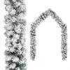 vidaXL Christmas Garland with Flocked Snow Green 20 m PVC vidaXL Christmas Garland with Flocked Snow Green 20 m PVC
