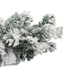 vidaXL Christmas Garland with Flocked Snow Green 20 m PVC
