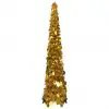 vidaXL Pop-up Artificial Christmas Tree Gold 129 cm PET