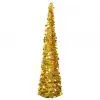 vidaXL Pop-up Artificial Christmas Tree Gold 180 cm PET