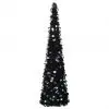 vidaXL Pop-up Artificial Christmas Tree Black 180 cm PET