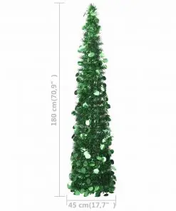 vidaXL Pop-up Artificial Christmas Tree Green 180 cm PET