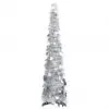 vidaXL Pop-up Artificial Christmas Tree Silver 120 cm PET