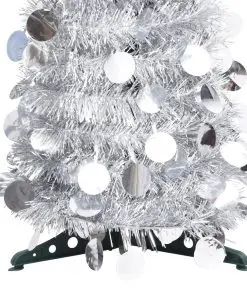 vidaXL Pop-up Artificial Christmas Tree Silver 150 cm PET