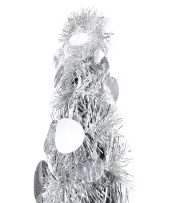 vidaXL Pop-up Artificial Christmas Tree Silver 180 cm PET