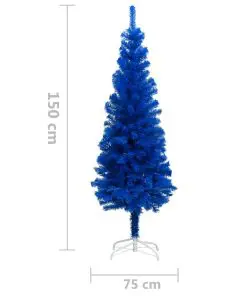 vidaXL Artificial Christmas Tree with Stand Blue 150 cm PVC