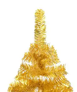 vidaXL Artificial Christmas Tree with Stand Gold 152 cm PET