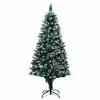 vidaXL Artificial Christmas Tree with Pine Cones and White Snow 180 cm