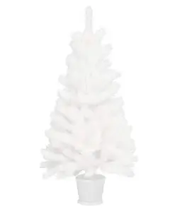 vidaXL Artificial Christmas Tree with a Pot White 65 cm PE