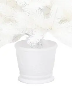 vidaXL Artificial Christmas Tree with a Pot White 65 cm PE
