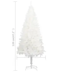 vidaXL Artificial Christmas Tree White with Stand 120 cm PE
