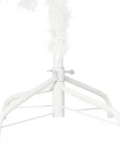 vidaXL Artificial Christmas Tree with Stand White 150 cm PE