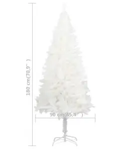 vidaXL Artificial Christmas Tree with Stand White 180 cm PE