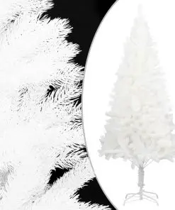 vidaXL Artificial Christmas Tree with Stand White 180 cm PE