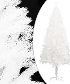 vidaXL Artificial Christmas Tree with Stand White 240 cm PE
