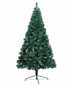vidaXL Artificial Half Christmas Tree with Stand Green 150 cm PVC