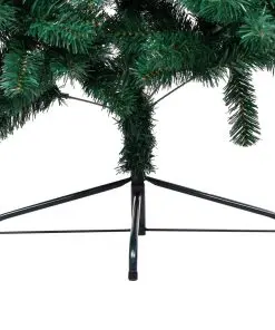 vidaXL Artificial Half Christmas Tree with Stand Green 185 cm PVC