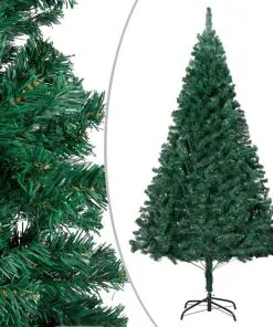 vidaXL Artificial Christmas Tree with Thick Branches Green 240 cm PVC