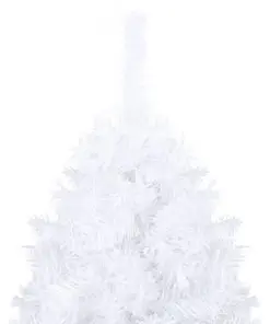 vidaXL Artificial Christmas Tree with Thick Branches White 150 cm PVC