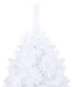 vidaXL Artificial Christmas Tree with Thick Branches White 180 cm PVC