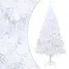 vidaXL Artificial Christmas Tree with Thick Branches White 210 cm PVC