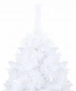 vidaXL Artificial Christmas Tree with Thick Branches White 210 cm PVC