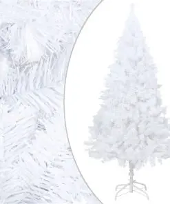 vidaXL Artificial Christmas Tree with Thick Branches White 240 cm PVC