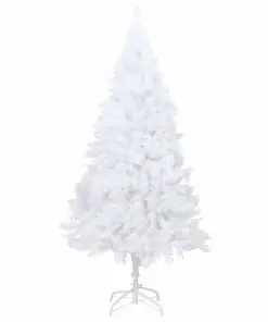 vidaXL Artificial Christmas Tree with Thick Branches White 240 cm PVC