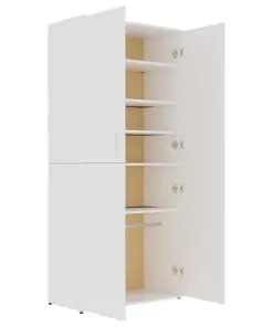 vidaXL Shoe Cabinet White 80x39x178 cm Chipboard