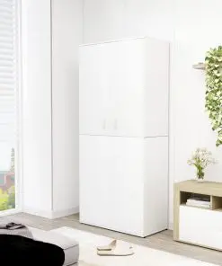 vidaXL Shoe Cabinet White 80x39x178 cm Chipboard