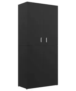 vidaXL Shoe Cabinet Black 80x39x178 cm Chipboard