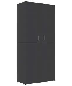 vidaXL Shoe Cabinet Grey 80x39x178 cm Chipboard
